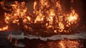 create an amazing explosive fire logo reveal animation, epic fire and explosion