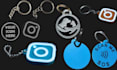design custom 3d nfc keychain, logo keychain stl 3mf for 3d printing