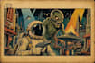 create vintage comic, horror and sci fi art