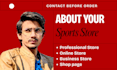 build sports website and  basketball store for you