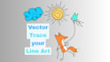 convert logo to vector, redraw and trace vector in high resolution