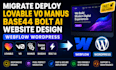 clone deploy lovable v0 manus base44 bolt ai website design shopify wordpress