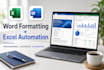 do excel data entry, data cleaning, and word document formatting