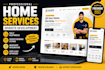 professional home services website with booking