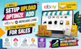 setup upload optimize add ebay or mercado livre store product listing for sales