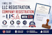 do llc registration, company registration in USA with with ein