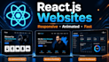 design and develop react js website with animations