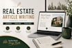 write SEO real estate articles and blog posts