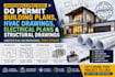 do permit building plans, hvac drawing, electrical plans and structural drawings