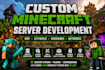 create and develop a complete minecraft server