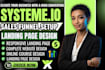 build systeme io website systeme io landing page systeme io sales funnel kajabi