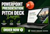 create a professional powerpoint pitch deck