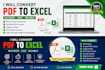 convert PDF to excel and scanned PDF to editable excel