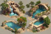 draw landscape illustration and background concept art, nft