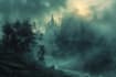 draw fantasy horror landscapes art