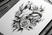 create american traditional tattoo style design