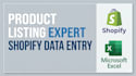do shopify product listing and ecommerce data entry