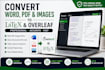 convert word PDF or images to latex and overleaf professionally