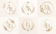 create a custom luxury monogram and wedding logo