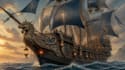 draw fantasy map or ship illustration with cool details