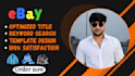 do ebay listing, ebay seo, ebay lister, item specifics