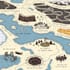 do a fantasy map illustration or dnd map art