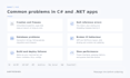 fix bugs and errors in your c sharp and dotnet app