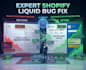 fix shopify liquid bug, fix custom code error, and theme code issues