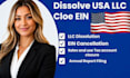 dissolve close terminate cancel your US llc corporative and close ein