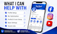 setup and optimize facebook, instagram and youtube profiles