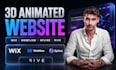 build 3d animated wix webflow website animated wix website with spline and rive