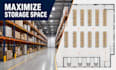 design warehouse racking, storage layout, space optimization and floor plan