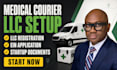 register your medical courier llc with ein and startup documents