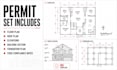 draft city permit drawings and architectural blueprints