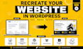 redesign or recreate your wordpress website with elementor pro