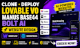 clone deploy lovable v0 manus base44 bolt ai website design shopify wordpress