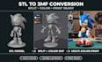 convert stl to 3mf split 3d model for multicolor 3mf bambu lab ams 3d printing