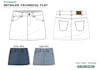 create professional fashion technical flat sketches