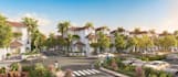 render 3d public plaza,shopping center,urban amenities,city layout,d5 landscaped
