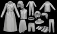 custom second life 3d clothing, garment design, rigging, y2k, vrchat and fivem