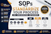 write professional sops, work instructions, process documents and gmp documents