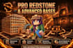 build custom minecraft redstone farm map survival server spawn castles lobby hub