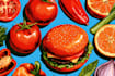 make a high quality culinary food pop art