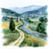 paint landscapes in watercolor