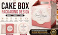 design bakery cake box packaging sleeves and labels