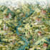 draw beautiful custom illustrated watercolour map