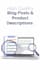 write SEO blog posts, articles, and product descriptions