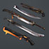 creative concept art of weapons and items