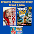 create creative visual designs for your brand
