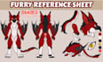 do custom furry art reference sheet, fursona ref sheet, anthro ref sheet, nsfw